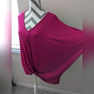 NWT Umgee Pink Faux Wrap Tunic Top